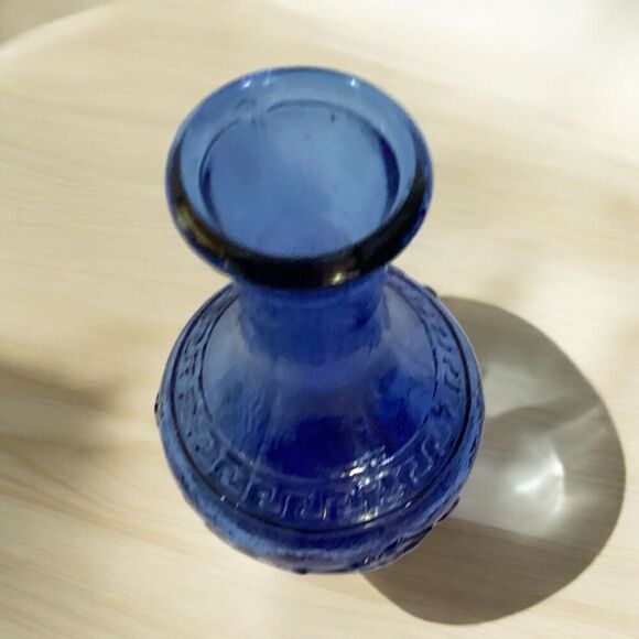 Mid Century Glass Home Decor Stem Vase Blue Decorative - Picture 6 of 7